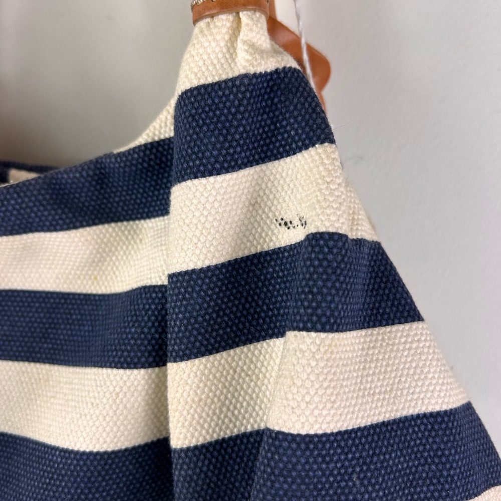 Brighton Marina canvas tote bag Nautical Striped Tote Bag with charms - Picture 9 of 11